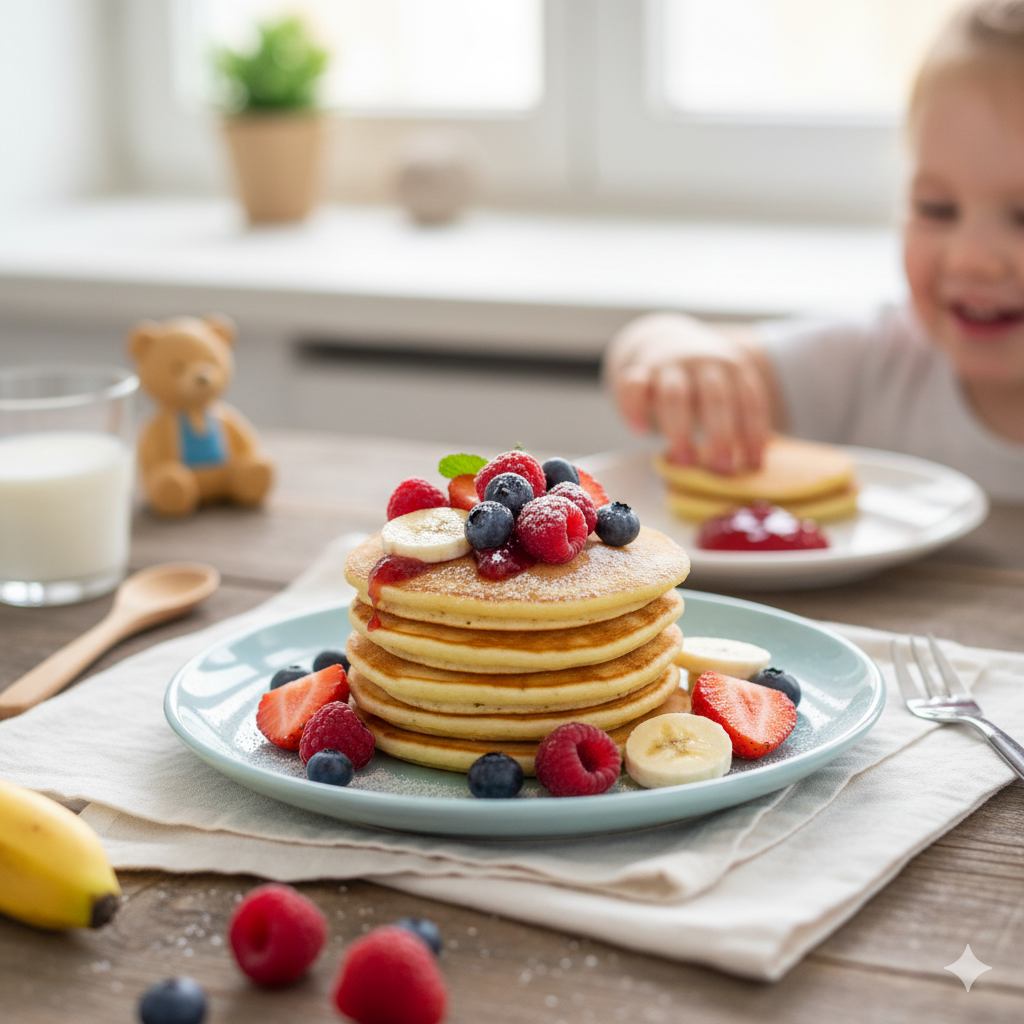 Børnevenlige bananpandekager (fra 3+ år)