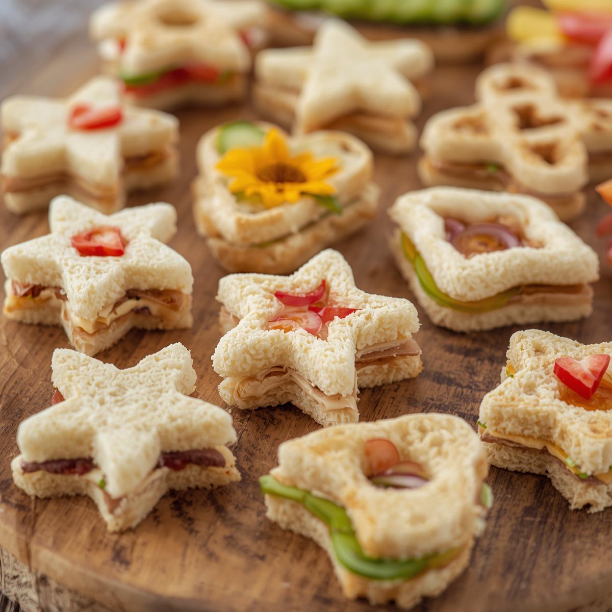 Mini-sandwiches med sjove former